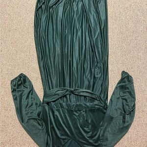 SHEIN Dark Green Long Sleeve Dress